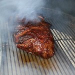 smoking pork shoulder