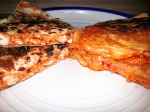 Spicy Chicken Quesadillas. 