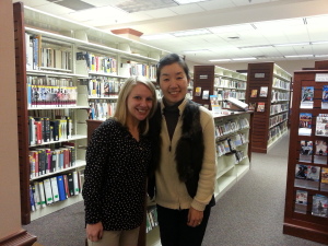 My library friend who I brought pumpkin cupcakes to on Thanksgiving.  Picture taken my last day at the FO branch. 